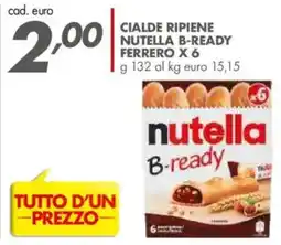 Italmark Cialde ripiene nutella b-ready FERRERO X 6 offerta