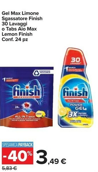 Carrefour Market Gel max limone sgrassatore offerta
