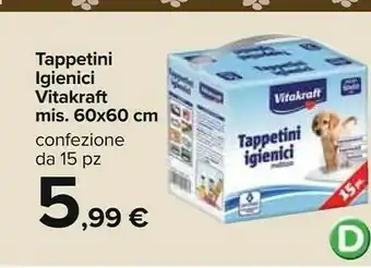 Carrefour Market Vitakraft tapeptini igienici offerta