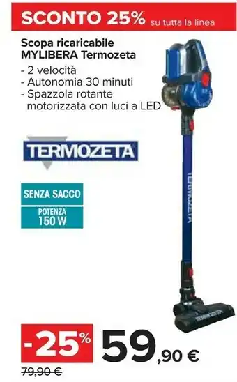 Carrefour Market Scopa ricaricabile mylibera offerta