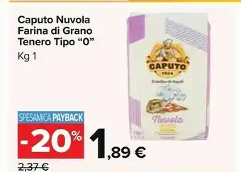 Carrefour Market Nuvola farina di grano tenero tipo 0 offerta