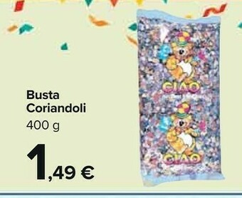 Carrefour Market Busta coriandoli offerta