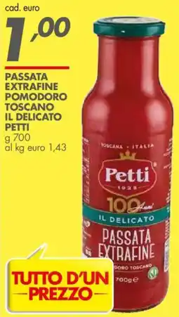 Italmark Passata extrafine pomodoro toscano il delicato PETTI offerta
