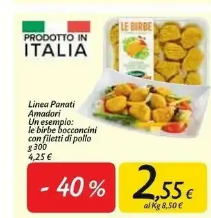Carrefour Market Amadori le birbe bocconcini con filetti di pollo offerta