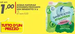 Italmark Acqua naturale ecogreen/frizzante SAN BENEDETTO x6 offerta