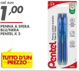Italmark Penna a sfera blu/nera PENTEL X 2 offerta