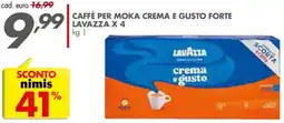 Italmark Caffè per moka crema e gusto forte LAVAZZA X 4 offerta