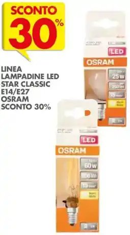Italmark Linea lampadine led star classic E14/E27 OSRAM offerta