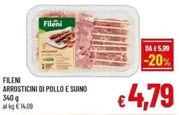 A&O Fileni arrosticini di pollo e suino offerta