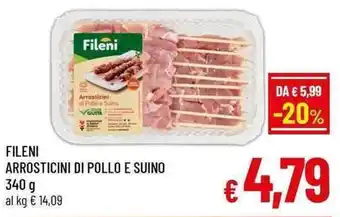 A&O Fileni arrosticini di pollo e suino offerta
