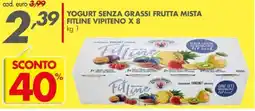 Italmark Yogurt senza grassi frutta mista fitline VIPITENO X 8 offerta