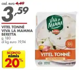 Italmark Vitel tonné viva la mamma BERETTA offerta
