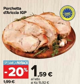 Carrefour Market Porchetta d' ariccia igp offerta