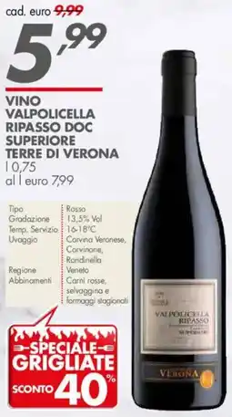 Italmark Vino valpolicella ripasso doc superiore TERRE DI VERONA offerta
