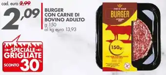 Italmark Burger con carne di bovino adulto offerta