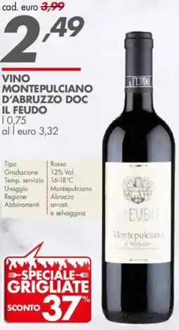 Italmark Vino montepulciano d'abruzzo doc IL FEUDO offerta
