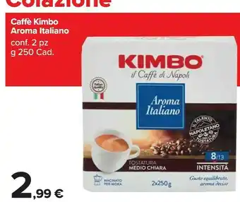 Carrefour Market Kimbo - caffè aroma italiano 250 g(ml) offerta