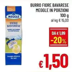 A&O Burro fiore bavarese meggle in porzioni offerta