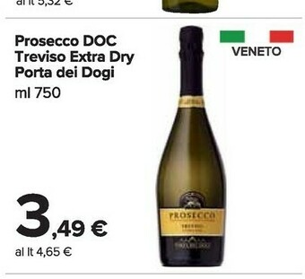 Carrefour Market Porta dei dogi prosecco doc treviso extra dry offerta
