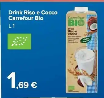 Carrefour Market Carrefour bio drink riso e cocco offerta