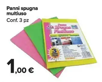 Carrefour Market Panni spugna multiuso conf 3 pz offerta