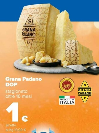Carrefour Grana padano dop offerta