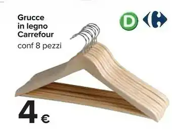 Carrefour Carrefour grucce in legno offerta