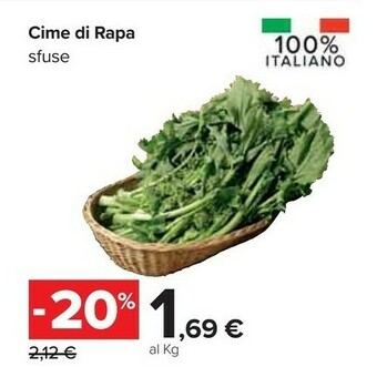 Carrefour Cime di rapa offerta