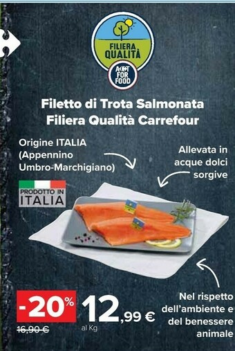 Carrefour Filetto di trota salmonata offerta