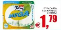 Pewex Foxy carta cucina mega 2 rotoli offerta