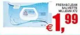 Pewex Fresh&clean salviette milleusi x72 offerta