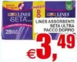 Pewex Lines assorbenti seta ultra pacco doppio offerta