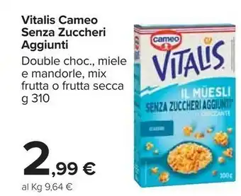 Carrefour Vitalis senza zuccheri aggiunti offerta