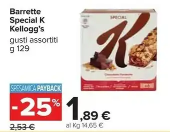 Carrefour Kelloggs barrette special k offerta