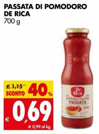 Tigros De Rica Passata di Pomodoro 700g offerta