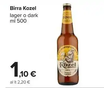 Carrefour Kozel birra offerta