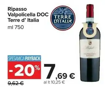 Carrefour Ripasso valpolicella doc offerta