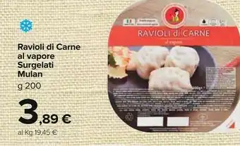 Ravioli di carne al vapore surgelati
