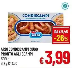 A&O Arbi condiscampi sugo pronto agli scampi offerta