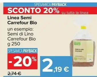 Carrefour Cerreto bio - semi di lino 250 g(ml) offerta