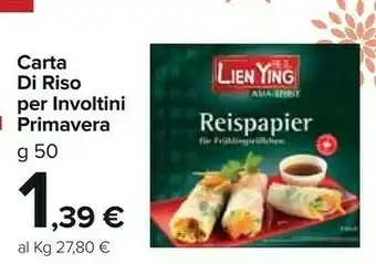 Carrefour Carta di riso per involtini primavera offerta