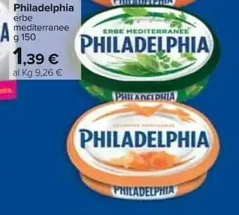 Carrefour Philadelphia erbe mediterranee 150 g(ml) offerta