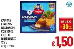 A&O Capitan findus 5 bastoncini con 100% filetti di merluzzo offerta