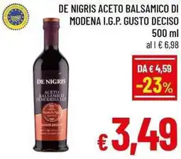 A&O De nigris aceto balsamico di modena i.g.p. gusto deciso offerta