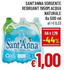 A&O Sant'anna sorgente rebruant 1950m acqua naturale offerta