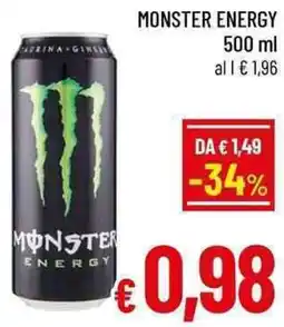 A&O Monster energy offerta