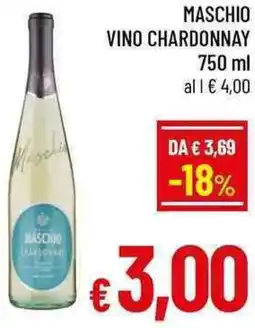 A&O Maschio vino chardonnay offerta