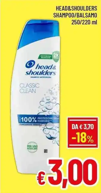 Head&shoulders shampoo/balsamo