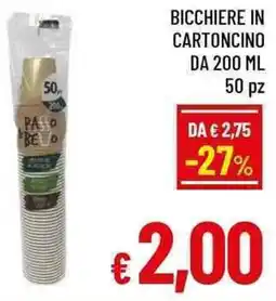 A&O Bicchiere in cartoncino offerta
