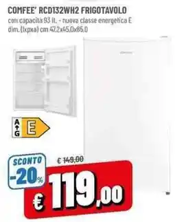 A&O COMFEE' RCD132WH2 FRIGOTAVOLO offerta
